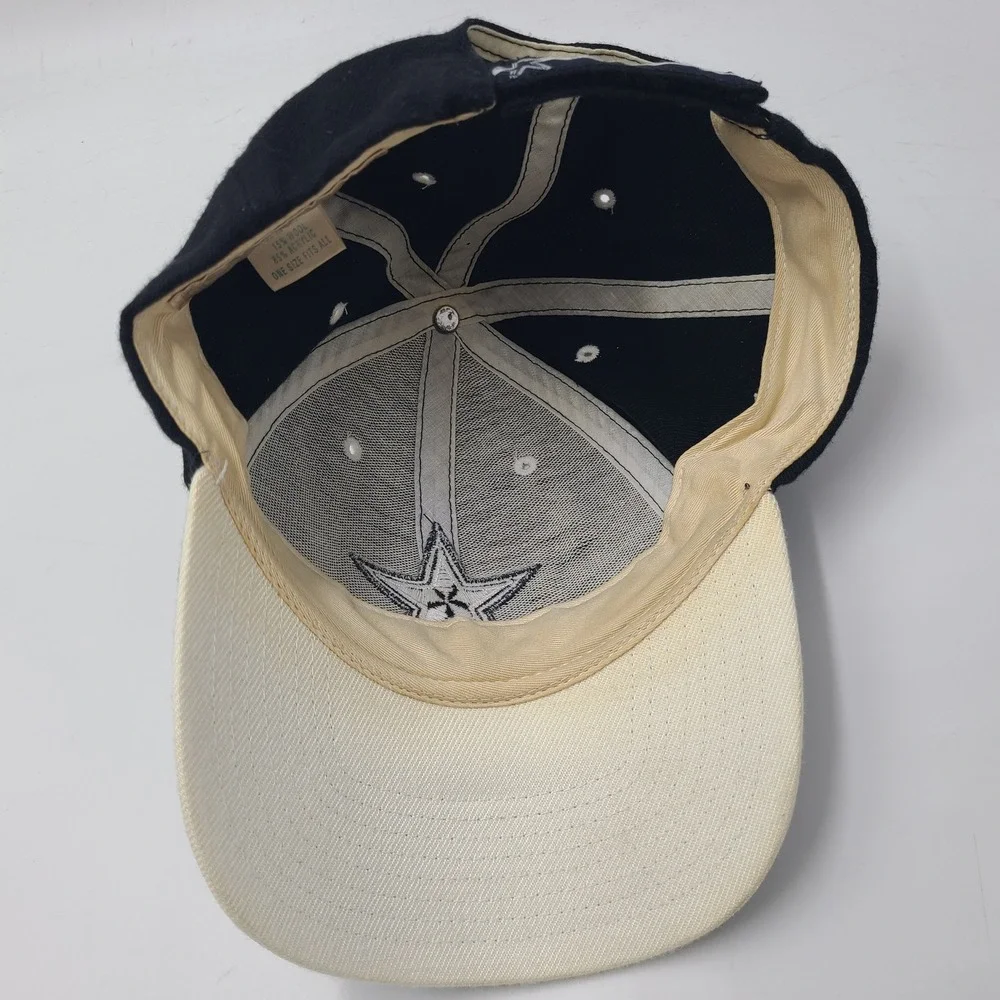 Vintage Dallas Cowboys Hat Adjustable Twins Enterprise Black NFL Wool Blend Men‎